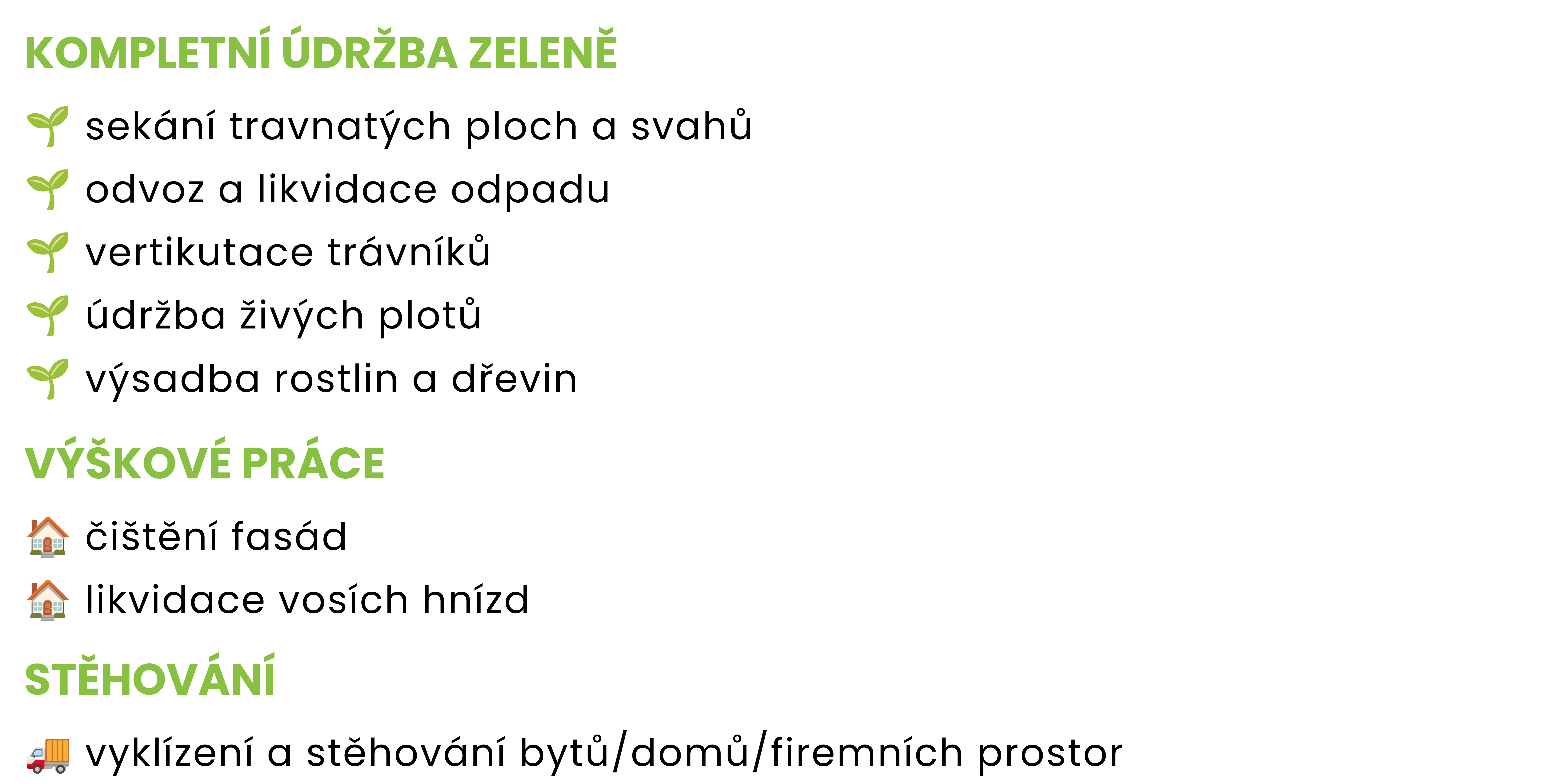 Kompletní údržba zeleně