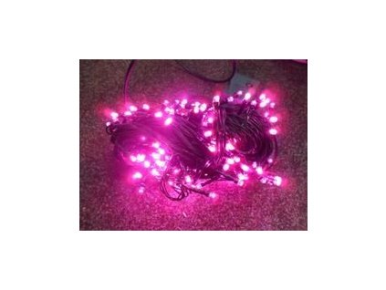 PRC VÁNOČNÍ OSVĚTLENÍ 100 LED - RŮŽOVÉ ZD