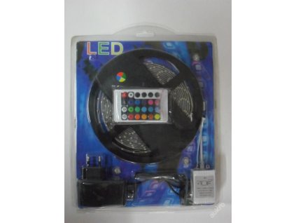 PRC Led pásek barevný - 5m - 300 diod, trafo + ovladač