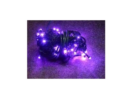 PRC VÁNOČNÍ OSVĚTLENÍ 50 LED DIOD FIALOVÉ ZD, BLIKAČKY