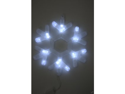 PRC VÁNOČNÍ OSVĚTLENÍ OBRYS VLOČKA 30CM BÍLÁ