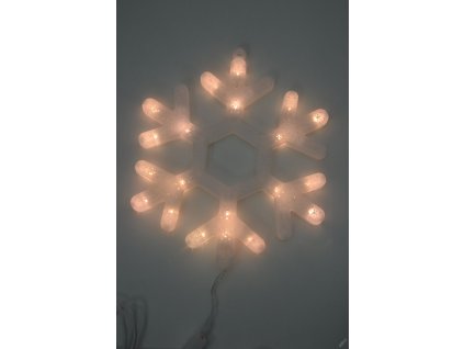 PRC VÁNOČNÍ OSVĚTLENÍ OBRYS VLOČKA 30CM TEPLE BÍLÁ