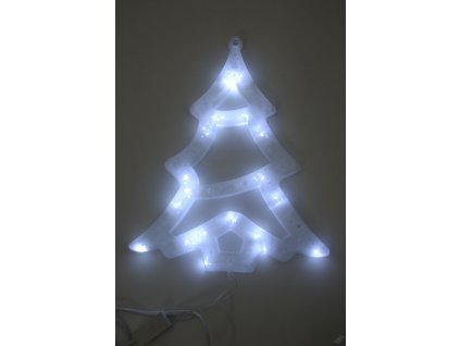 PRC VÁNOČNÍ OSVĚTLENÍ OBRYS STROMEK 31CM BÍLÝ