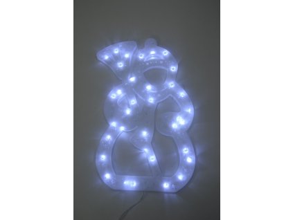 PRC VÁNOČNÍ OSVĚTLENÍ OBRYS SNĚHULÁK 41CM BÍLÝ