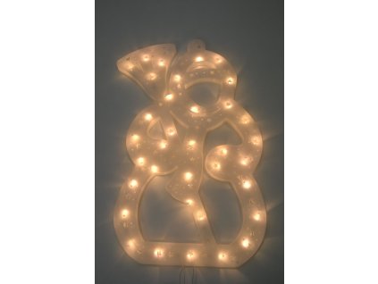 PRC VÁNOČNÍ OSVĚTLENÍ OBRYS SNĚHULÁK 41CM TEPLE BÍLÝ