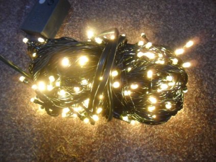 PRC VÁNOČNÍ OSVĚTLENÍ 300 LED -TEPLE BÍLÉ ZD, BLIKAČKY