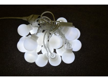 PRC VÁNOČNÍ OSVĚTLENÍ 20 LED KOULÍ - BÍLÉ
