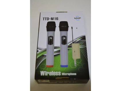 Karaoke sada TTD-M16, 2 x bezdrátový mikrofon + přijímač