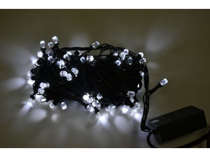 PRC VÁNOČNÍ OSVĚTLENÍ 100 VELKÝCH LED DIOD - BÍLÉ