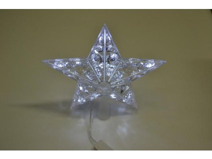 PRC Vánoční hvězda na stromek malá bílá