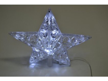 PRC Vánoční hvězda na stromek velká bílá