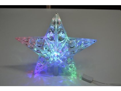 PRC Vánoční hvězda na stromek velká barevná