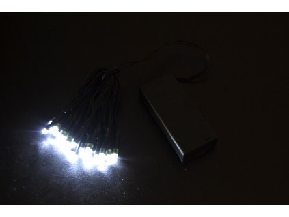 PRC VÁNOČNÍ OSVĚTLENÍ 20 LED BÍLÉ NA BATERIE Z.D