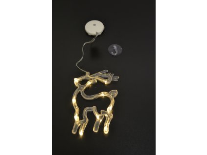 Závěsné bateriové vánoční osvětlení do okna sob teple bílý