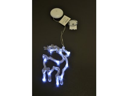 Závěsné bateriové vánoční osvětlení do okna sob bílý