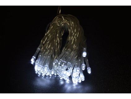 PRC Vánoční osvětlení 50 LED bílé na baterie BD, bateriové