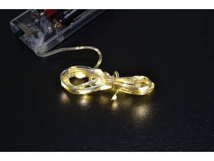 PRC Vánoční osvětlení 20 LED teple bílé na baterie SD, bateriové