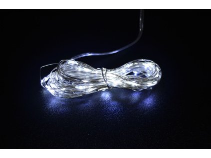 PRC Vánoční osvětlení 30 LED bílé na baterie SD, bateriové