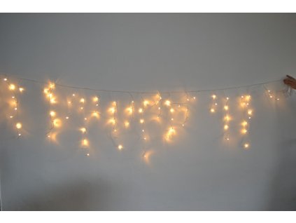 Vánoční venkovní závěs 60 metrů teple bílý s dálkovým ovládáním