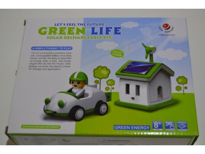 PRC Solární stavebnice dům + auto, Green Life
