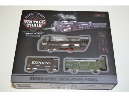 PRC Vláček na baterie Vintage Train + koleje, vlak