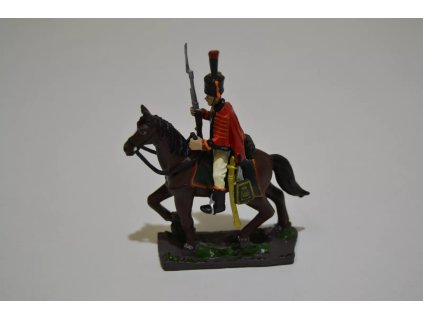 Sběratelský vojáček na koni - Vojín pluku jízdních lovců Císřské staré gardy 1805 - 1814