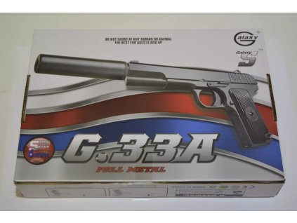 Kovová kuličkovka s tlumičem G33A - BB 6 mm - kuličková pistole airsoft