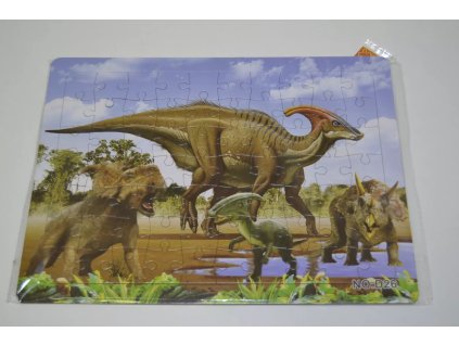 Puzzle 70 dílků D26 - Rohatí dinosauři