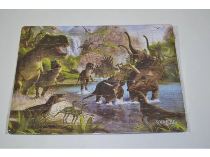 Puzzle 70 dílků D26 - Dinosauři Tyrannosaurus