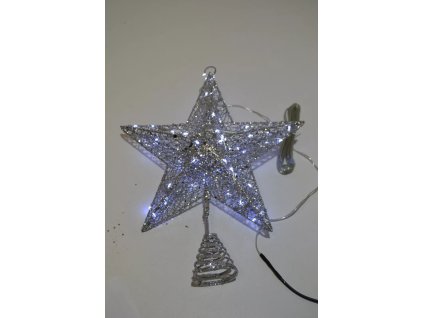 Vánoční osvětlení - venkovní drátěná hvězda 30cm bílá