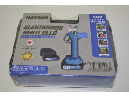 Aku zahradní nůžky Hayami HA-1028 + 2 aku baterie