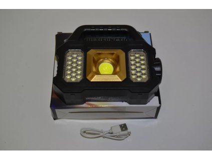 Multifunkční aku svítilna YD-2205B, solární dobíjení