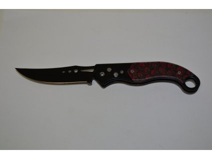nůž vystřelovací červené lebky dl 49