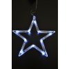 Závěsné bateriové vánoční osvětlení do okna hvězda bílá