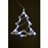 Závěsné bateriové vánoční osvětlení do okna stromek bílý