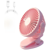 Mini ventilátor so svorkou, micro-usb, 3 rýchlosti, plne otočný, 360°