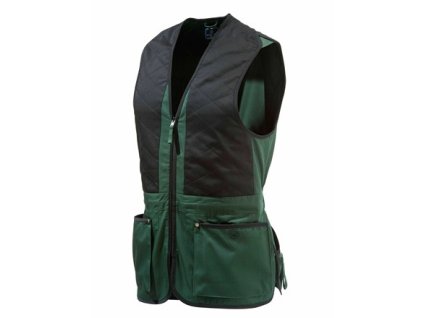 Střelecká vesta Beretta Trap cotton zeleno-černá (1)