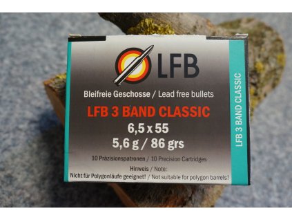 Náboje LFB 6,5x55 3Band Classic  5,6g/86gr.