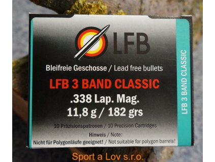 Náboje LFB .338 Lap.Mag. 3Band Classic  11,8g/182gr.