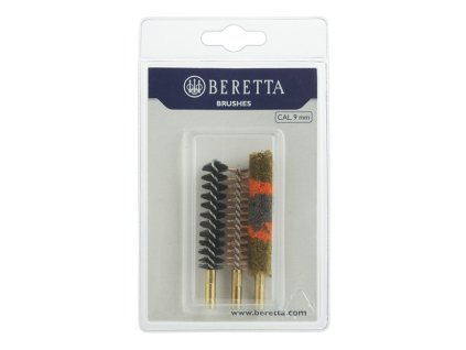 Sada čištění Beretta - set 3 kartáčků pistole/kulovnice 9mm (1)