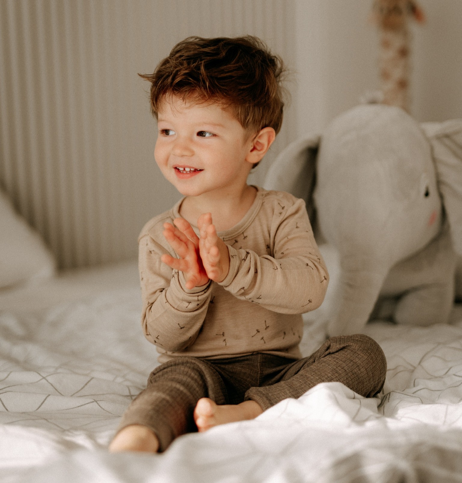 Spokojené dítě v merino oblečení