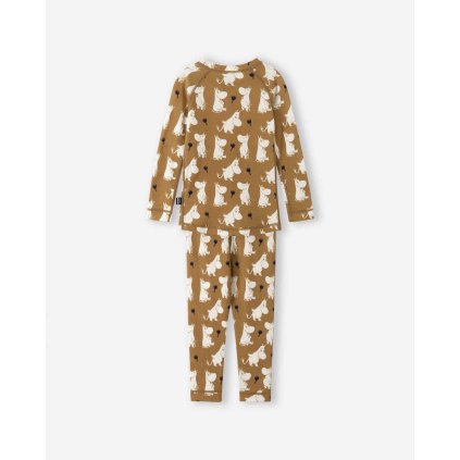 Dětská souprava z merino vlny a lyocellu hnědá Peanut Brown Moomin Reima