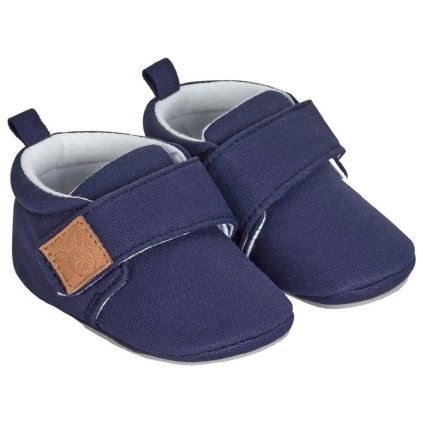 Dětské bačkůrky (capáčky) z plátna modré Sterntaler