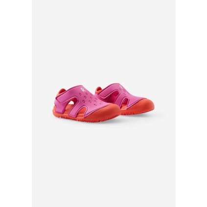 Dětské barefoot sandály růžové Reima Koralli – Cherry Pink