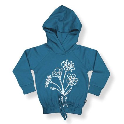 Dětská merino mikina s kapucí ze 100% merino vlny Jade LFOH