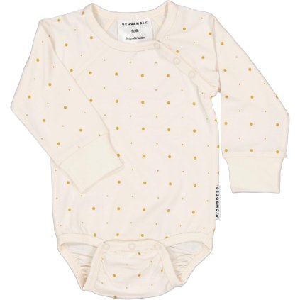 Bambusové body dětské s dlouhým rukávem Golden dots Geggamoja