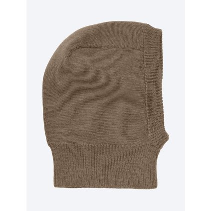 Dětská pletená merino kukla hnědá Cocoa Creme CeLaVi