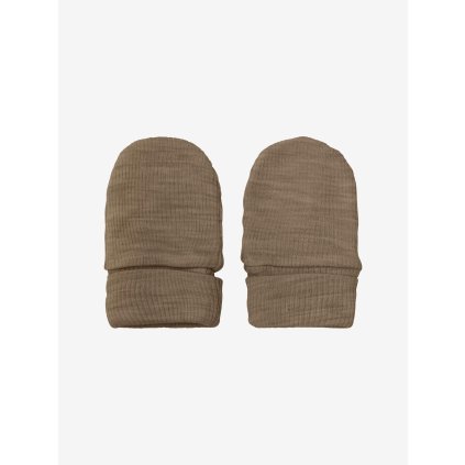 Dvouvrstvé rukavice ze 100% merino vlny hnědé Cocoa Creme CeLaVi