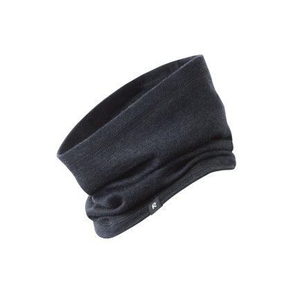 Dětský nákrčník z merino vlny černý Black melange REIMA