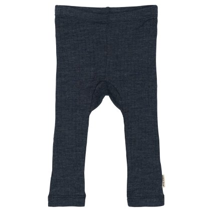 Dětské legíny z merino vlny modré Melange Blue Nights Mikk-Line